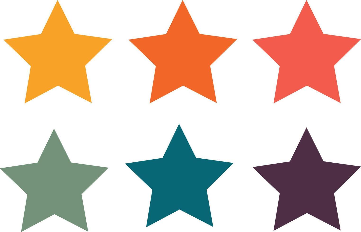 Retro stars set vector
