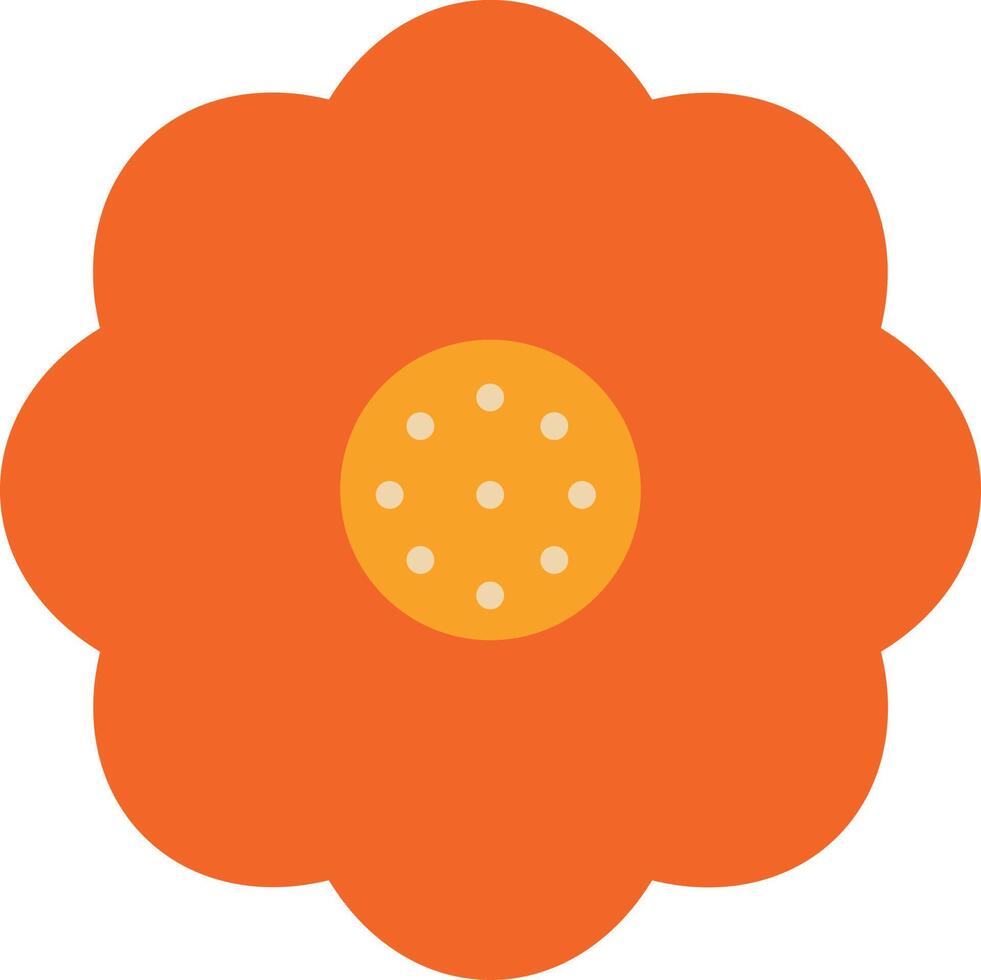 Retro flower sign vector