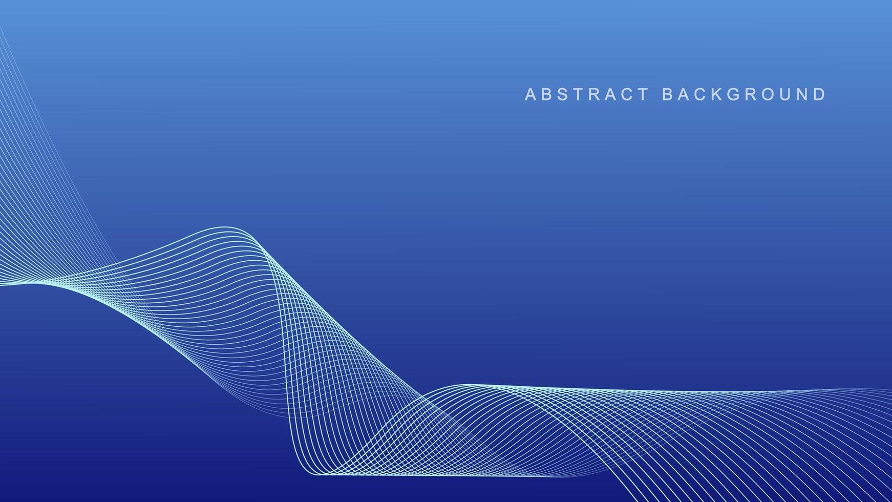 Abstract glowing wave lines on dark blue background. Dynamic wave pattern. Modern flowing wavy lines. Futuristic technology concept. Suit for banner, poster, cover, brochure, flyer, website vector