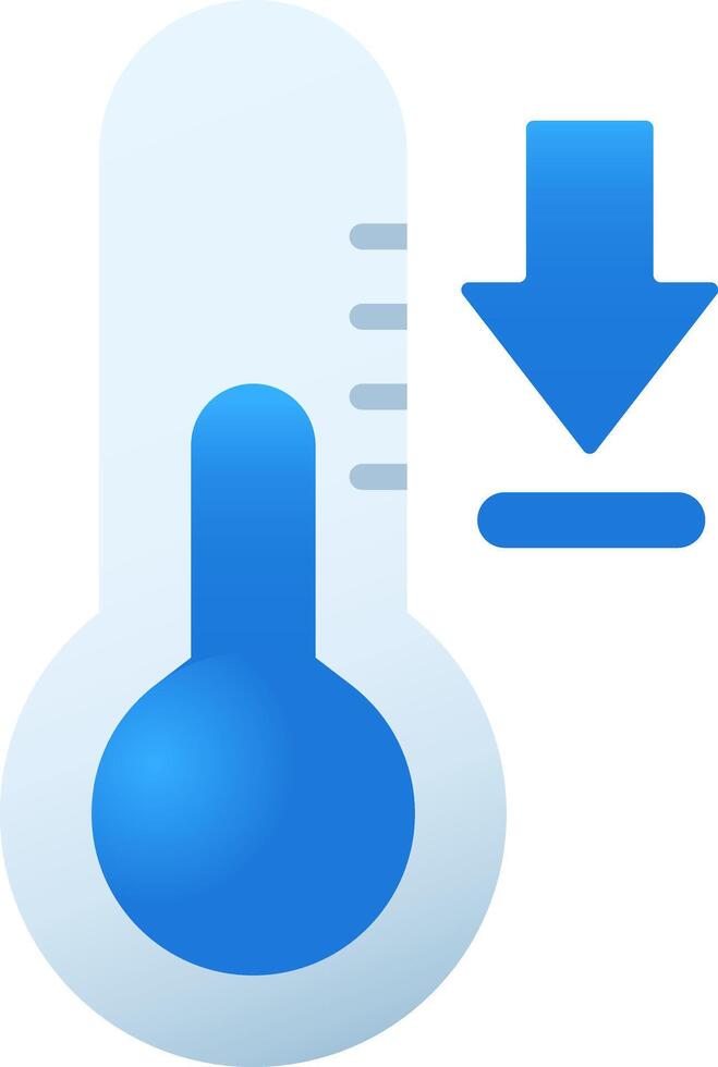 frío termómetro temperatura icono vector