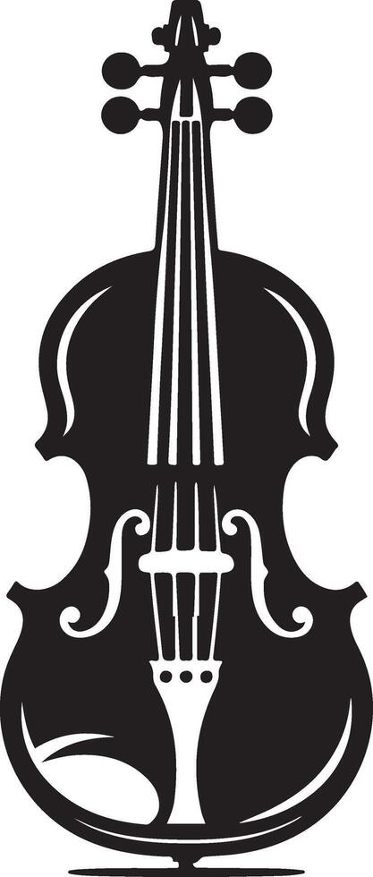 violín música instrumento icono silueta vector