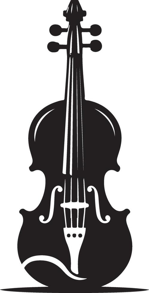 violín música instrumento icono silueta vector