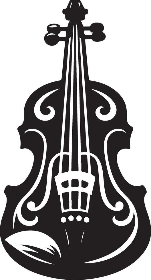 Violin music instrument icon silhouette vector