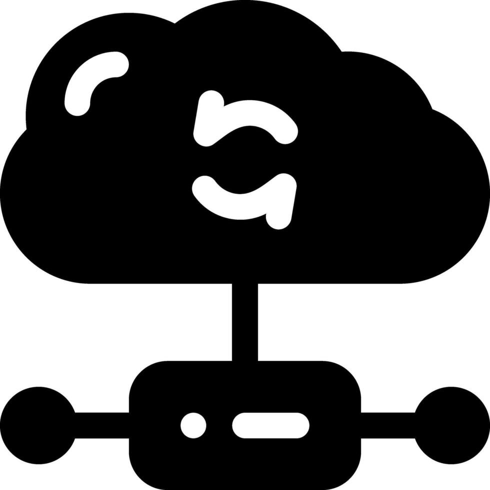 this icon or logo artificial intelligence and cloud data icon or other where everything related to technology and others or design application software vector