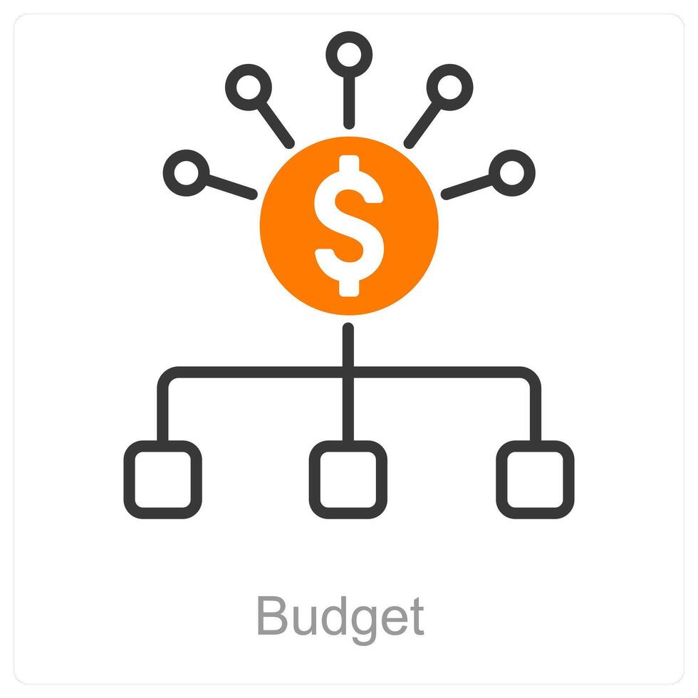 Budget and money icon concept vector