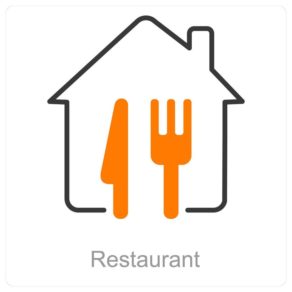 restaurante y café icono concepto vector