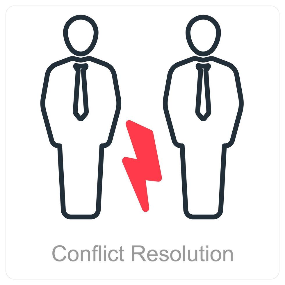Conflict Resolution and agreement icon concept vector