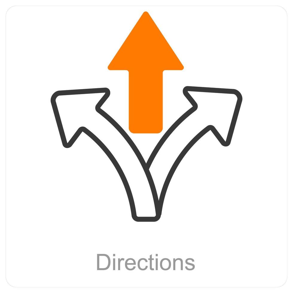 Directions and map icon concept vector
