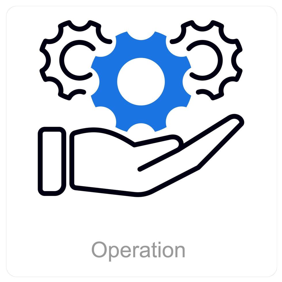 Operation and settings icon concept vector
