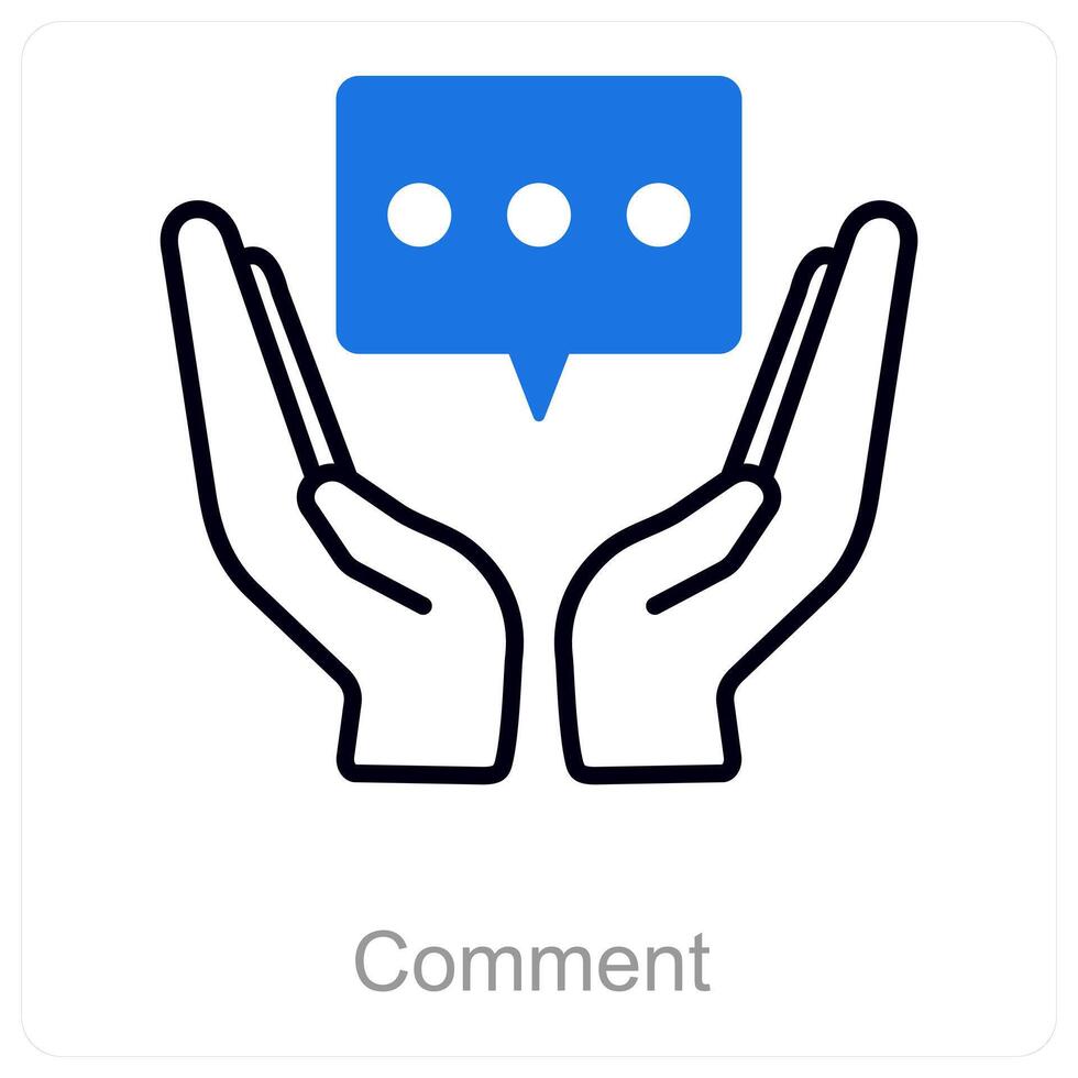 Comment and speech icon concept vector