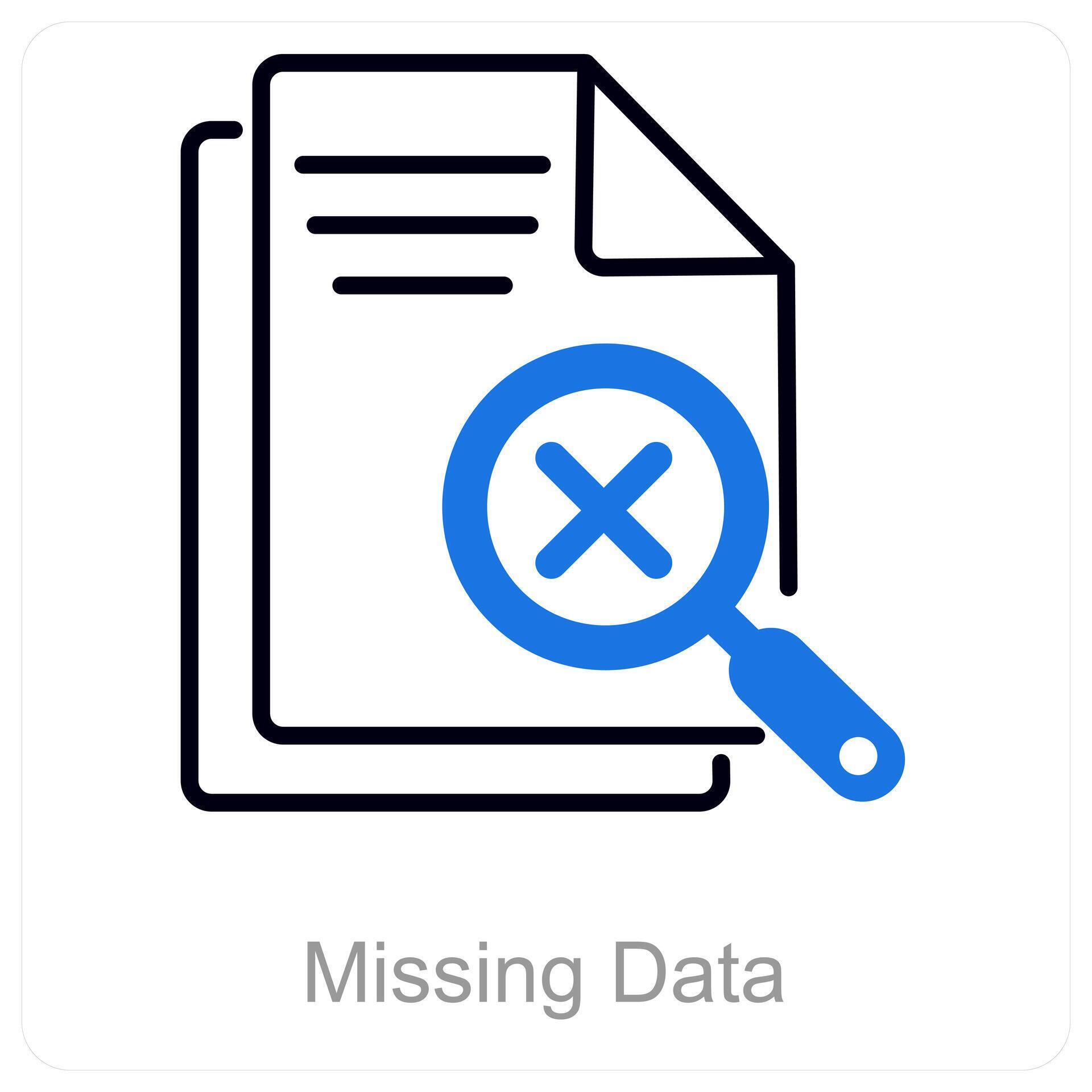 Missing Data and empty icon concept 44597599 Vector Art at Vecteezy