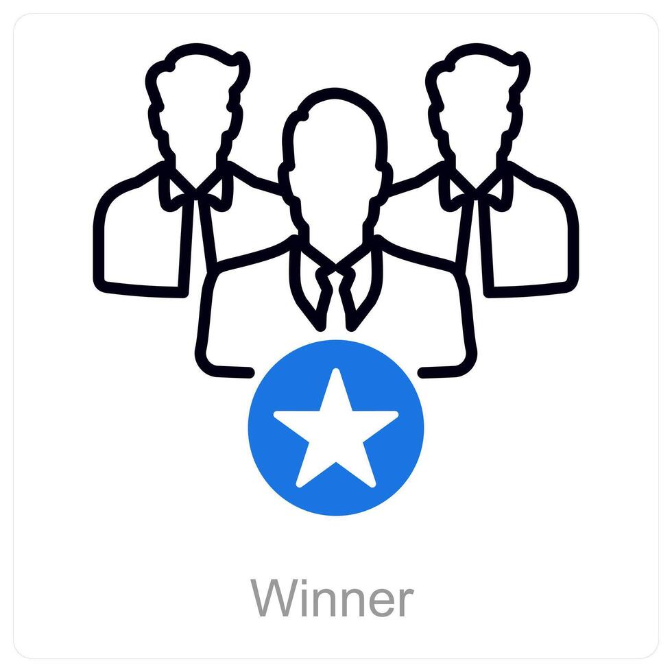 Winner and determination icon concept vector