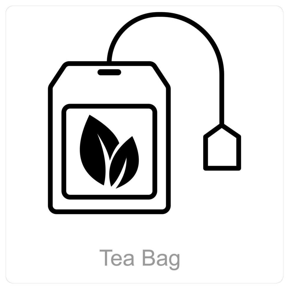 Tea Bag and bag icon concept vector