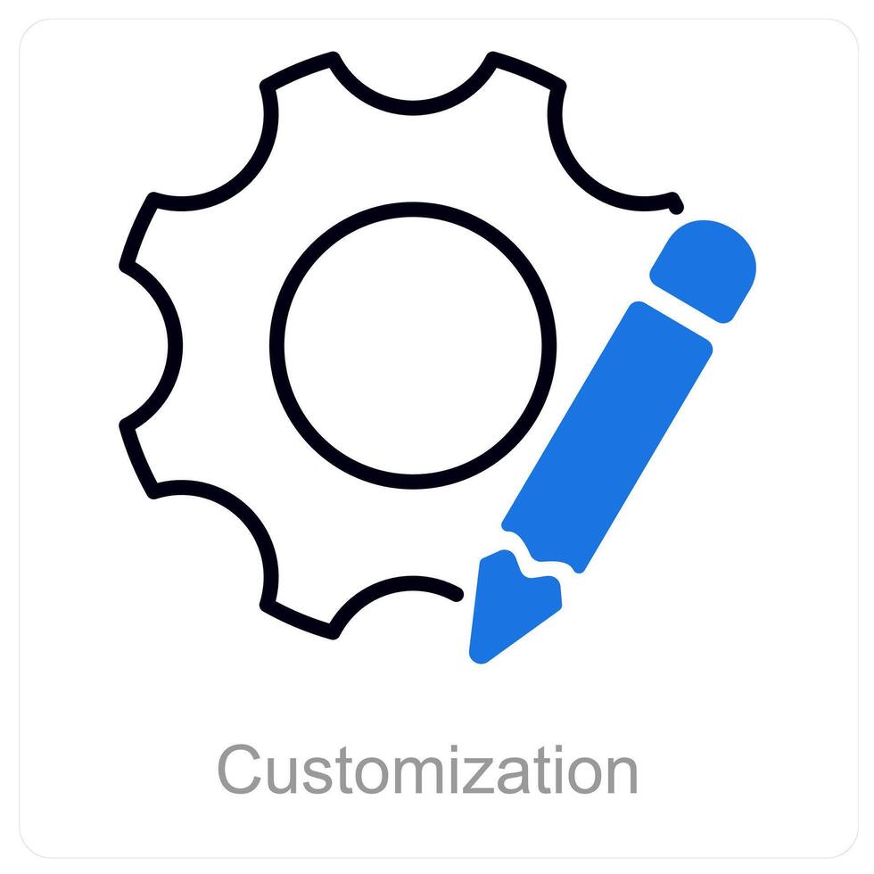Customization and edit icon concept vector