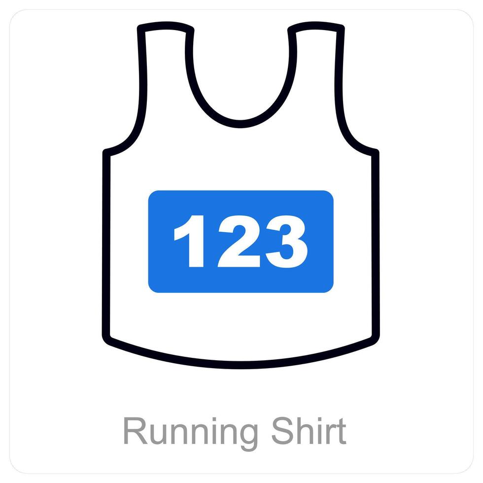 Running Shirt and fitness icon concept vector