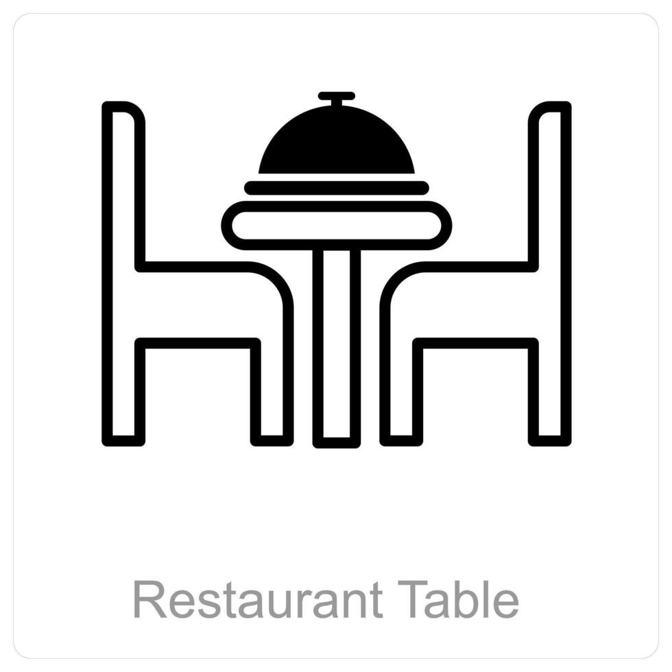 Restaurant Table and dinner icon concept vector