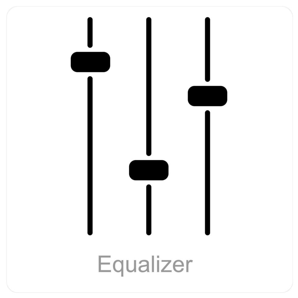Equalizer and balance icon concept vector