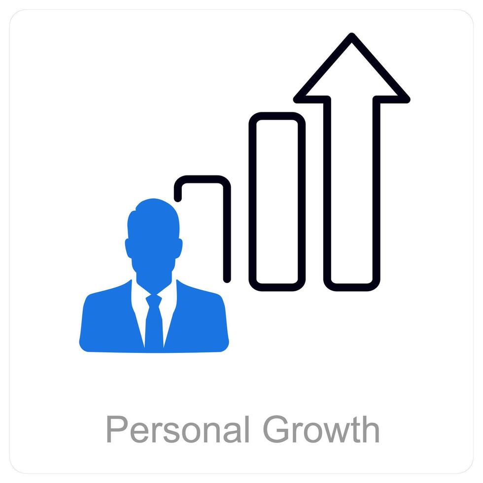 Personal Growth and development icon concept vector