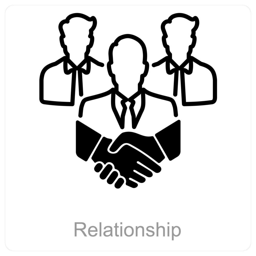 Relationship and unity icon concept vector