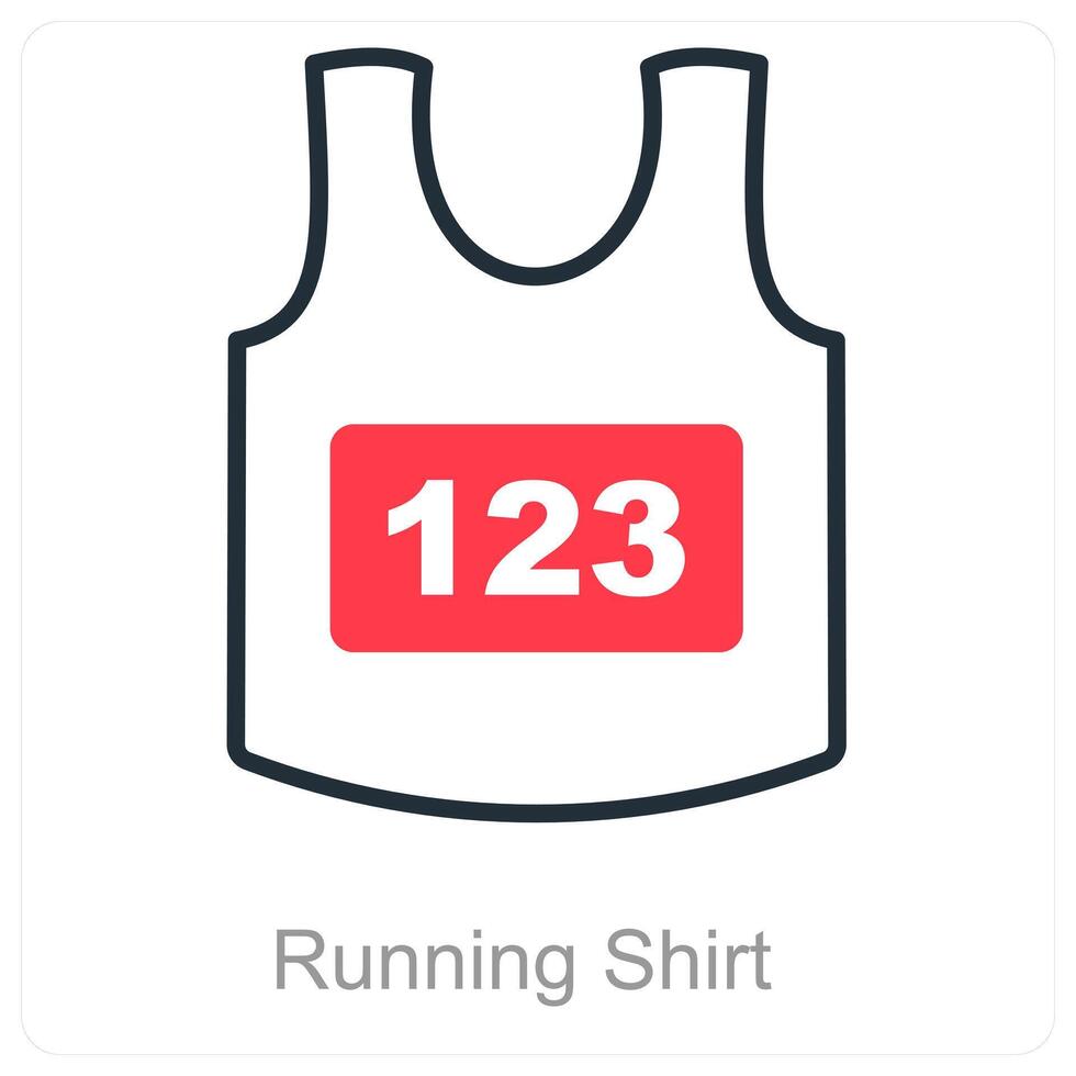 Running Shirt and fitness icon concept vector