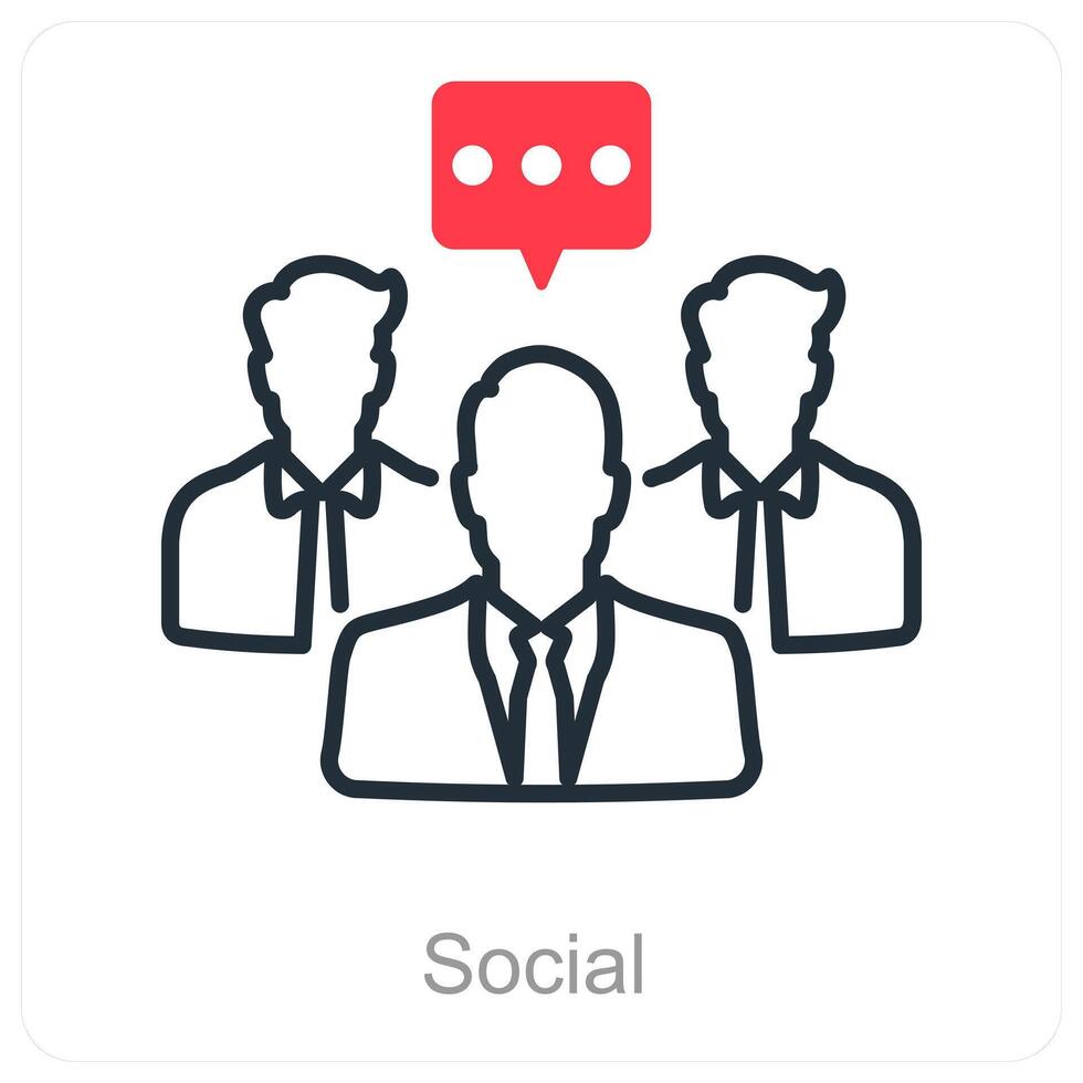 Social and media icon concept vector