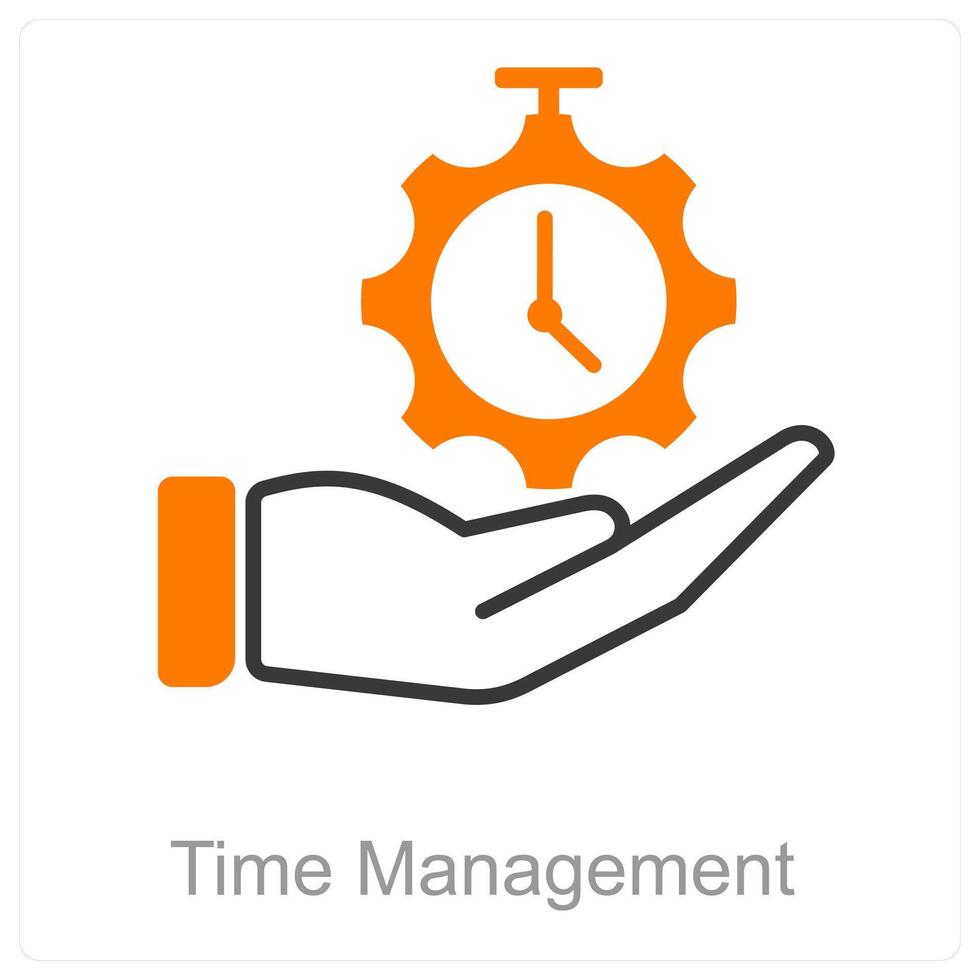 hora administración y reloj icono concepto vector