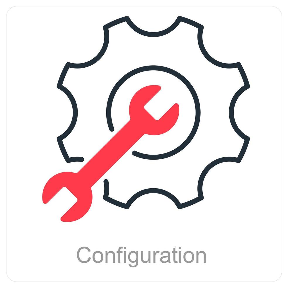 Configuration and settings icon concept vector