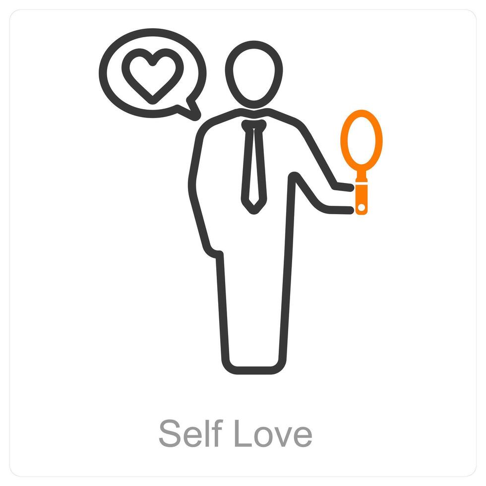 Self Love and comfort icon concept vector