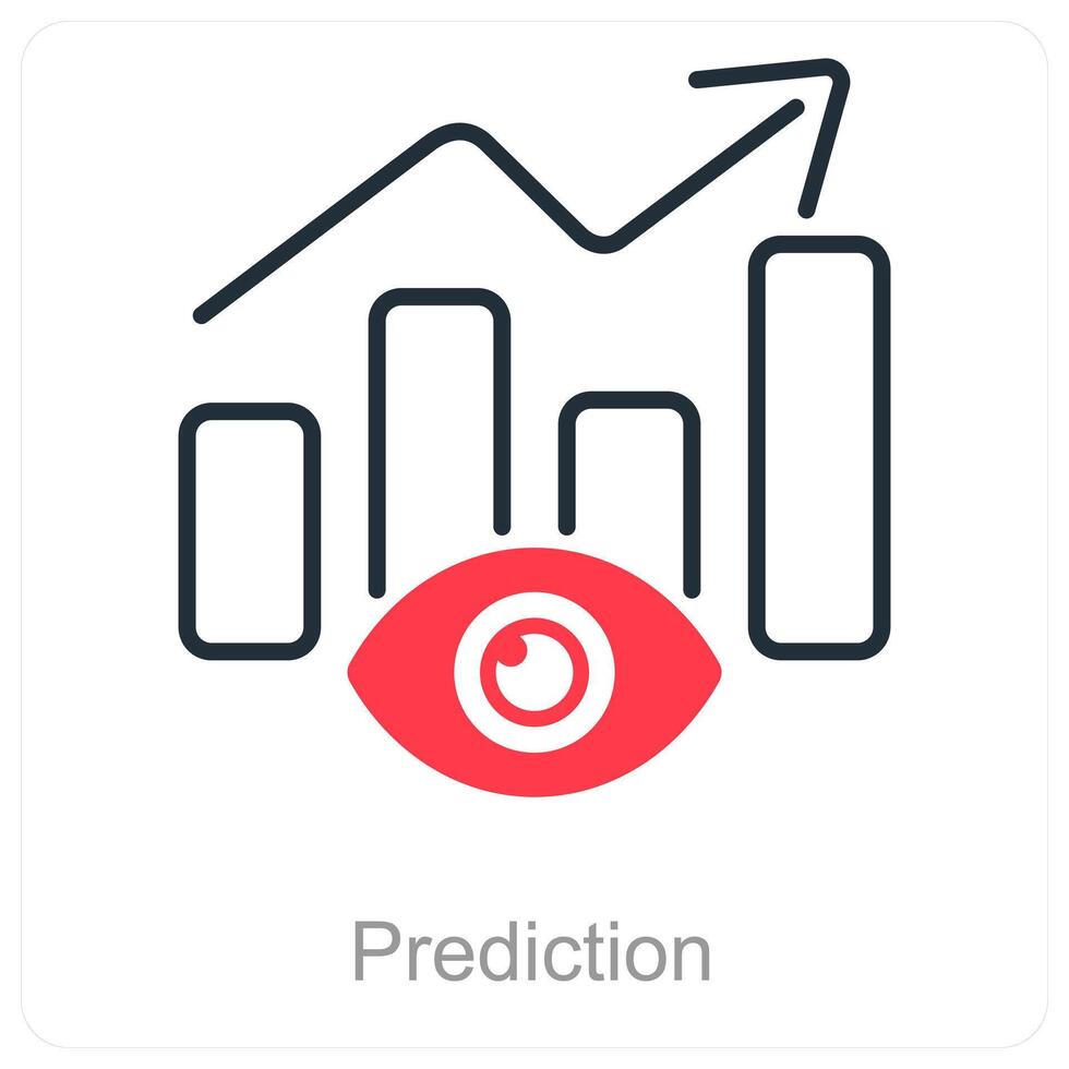Prediction and trend icon concept vector