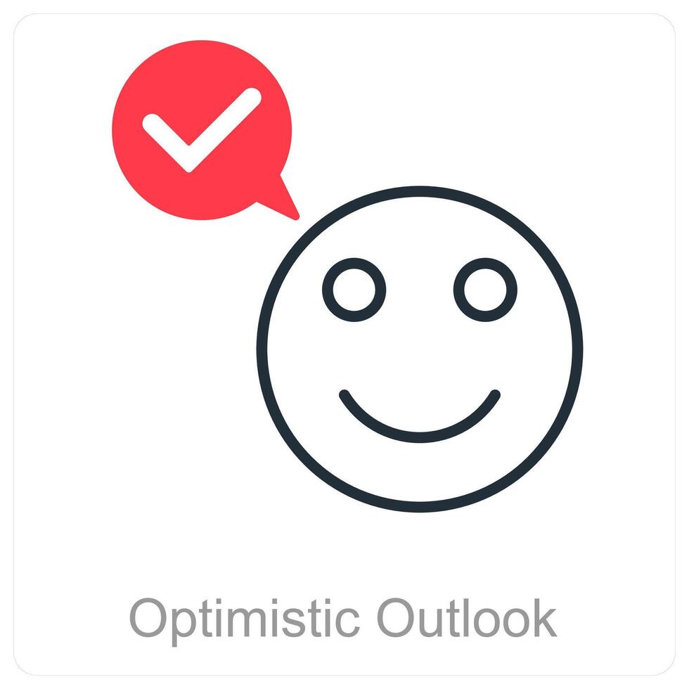 Optimistic Outlook and growth icon concept vector