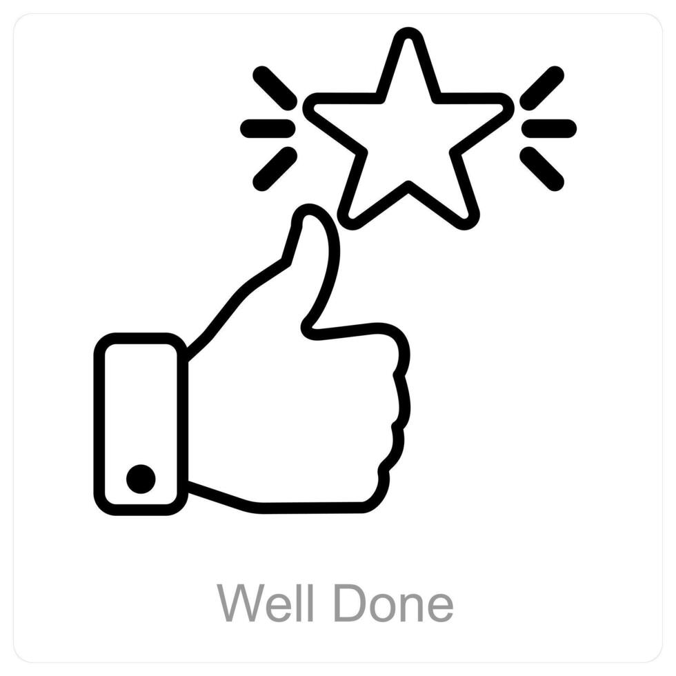 Well Done and achievement icon concept vector