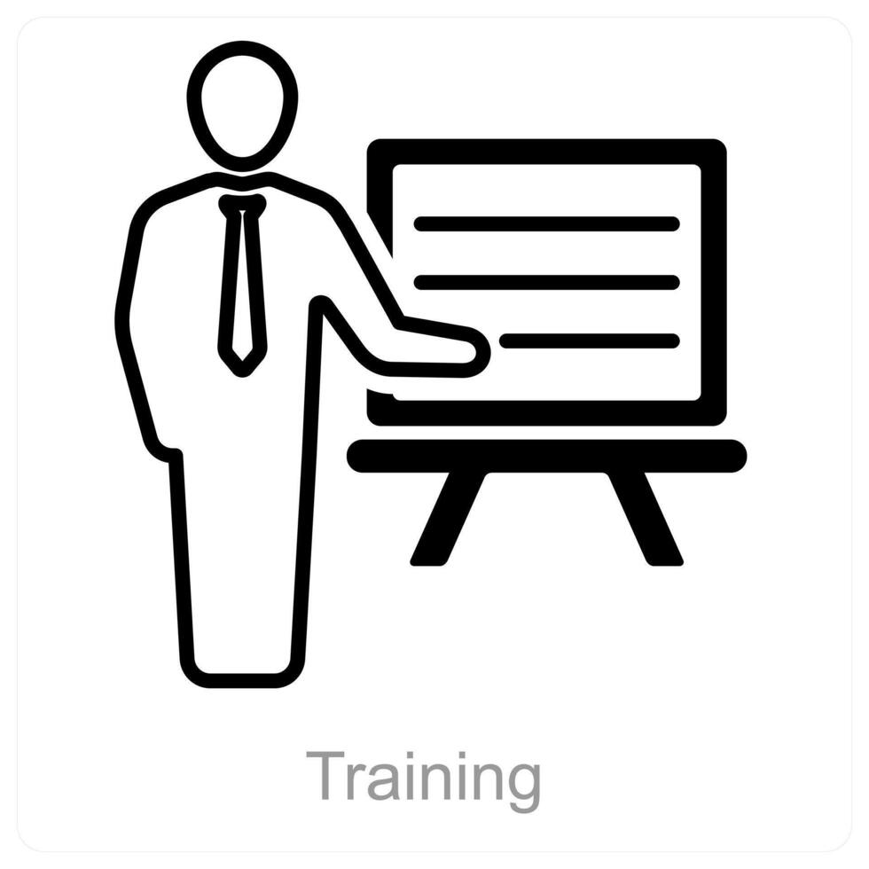Training and learning icon concept vector