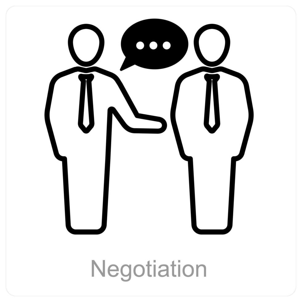 Negotiation and deal icon concept vector