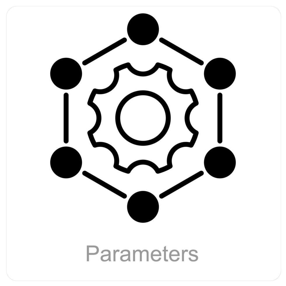 Parameters and settings icon concept vector
