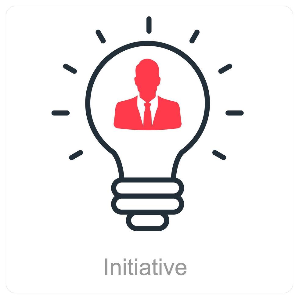 Initiative and leader icon concept vector