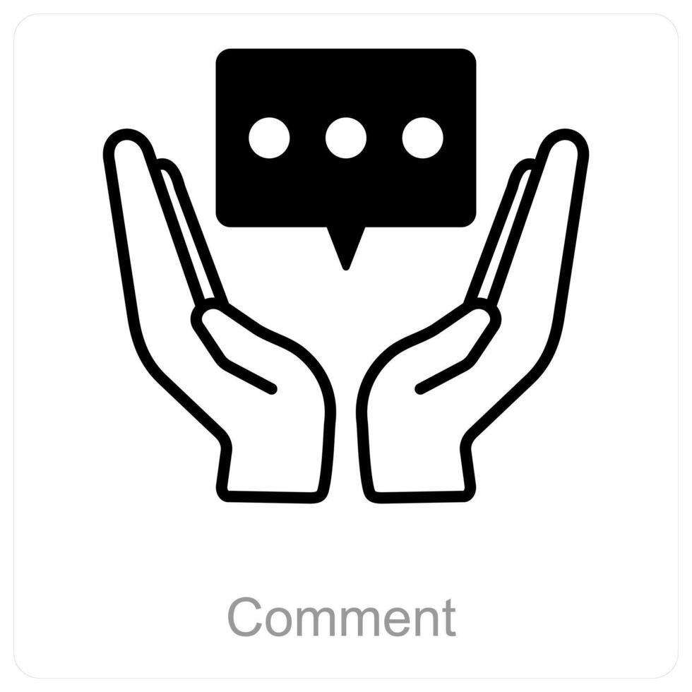 Comment and speech icon concept vector