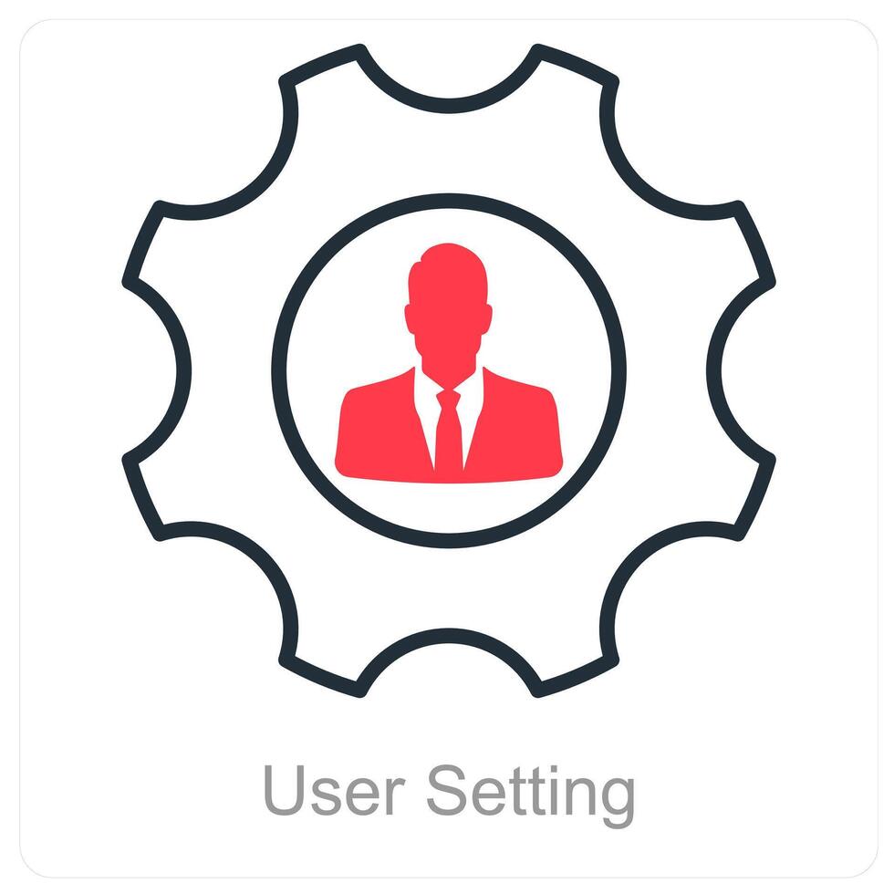 User Setting and settings icon concept vector