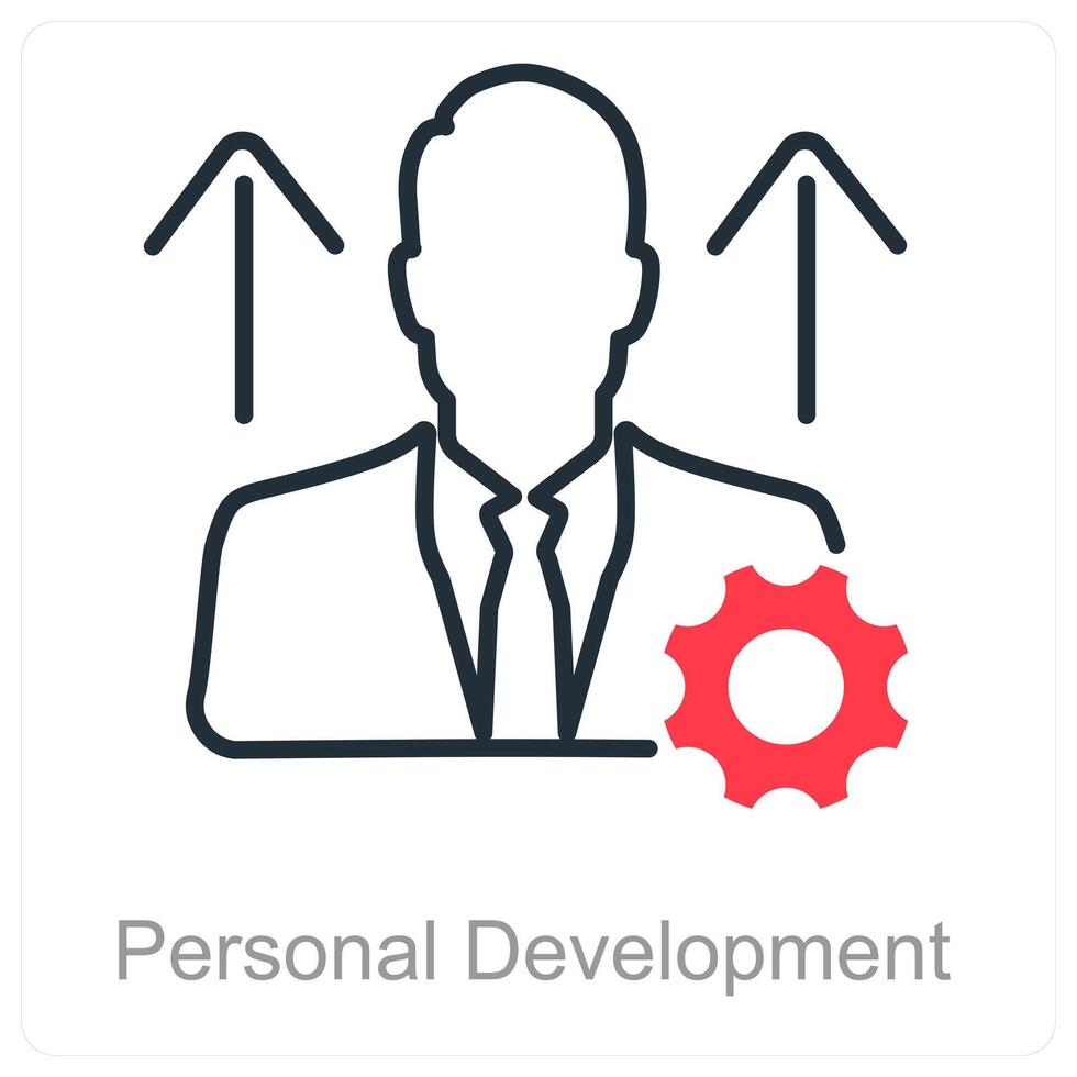 Personal Development and growth icon concept vector
