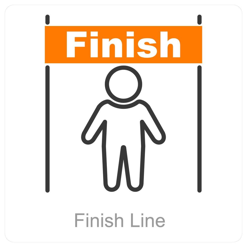 Finish Line and complete icon concept vector