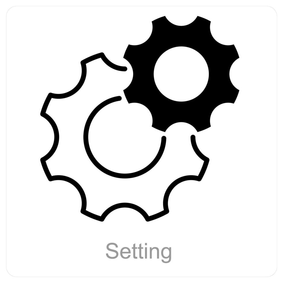 Setting and configuration icon concept vector