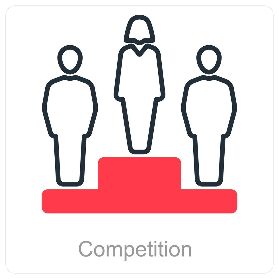 Competition and award icon concept vector