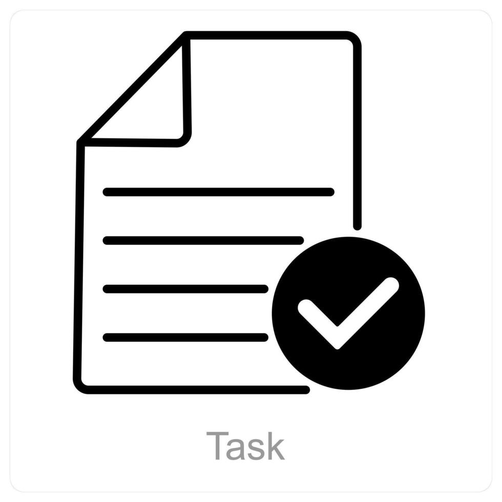 tarea y Lista de Verificación icono concepto vector