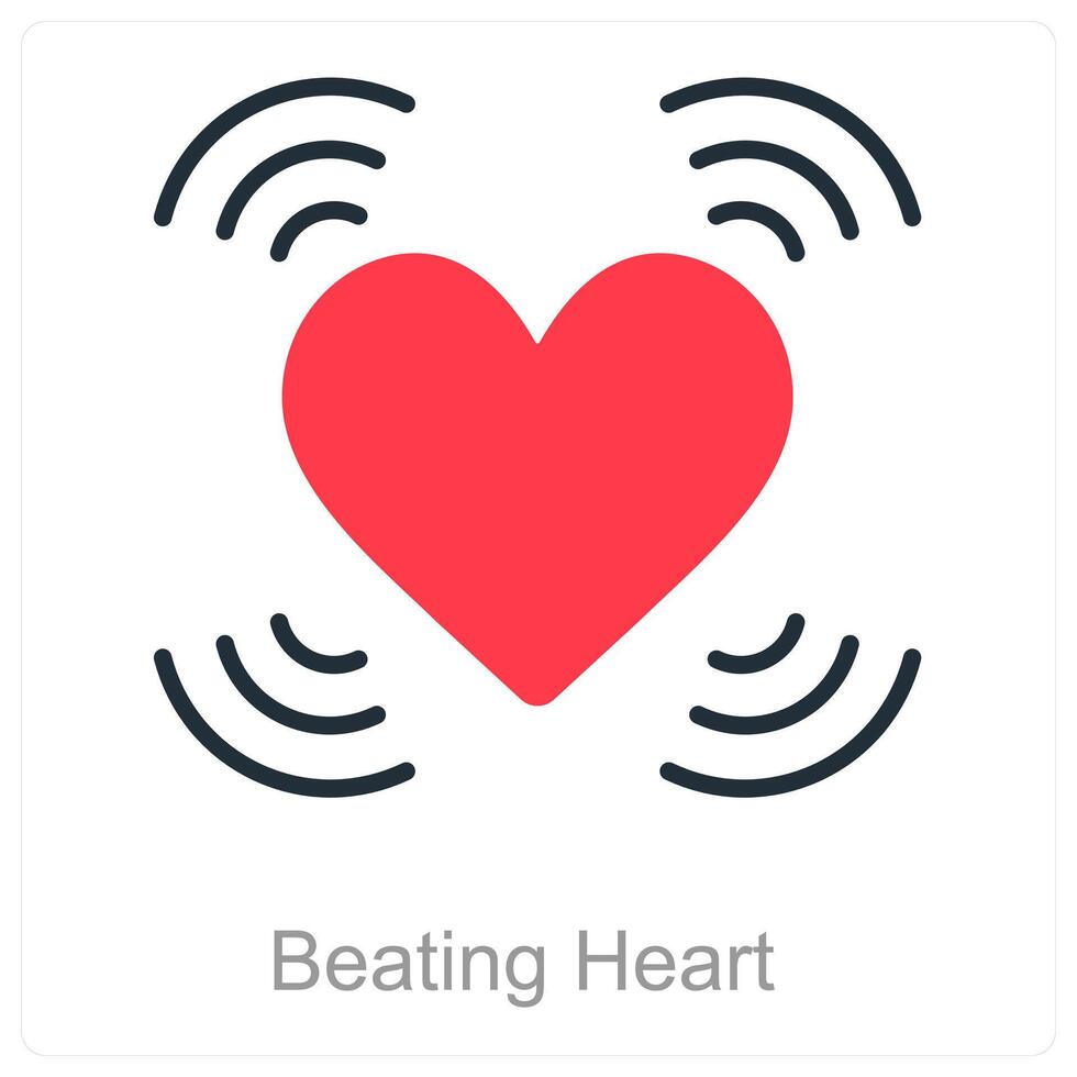 Beating Heart and love icon concept vector