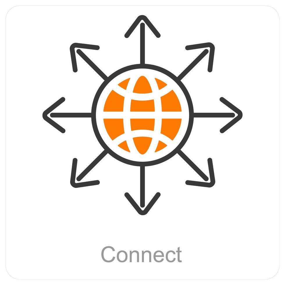 Connect and link icon concept vector