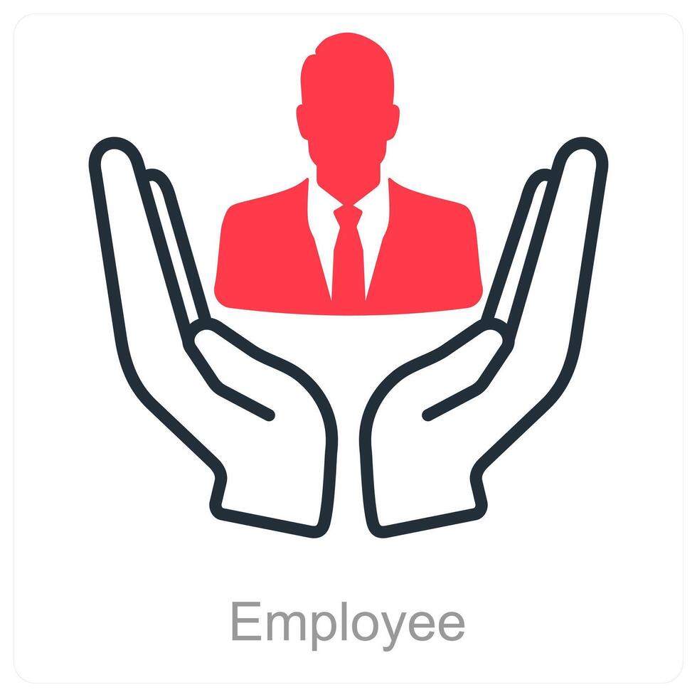 Employee and office icon concept vector