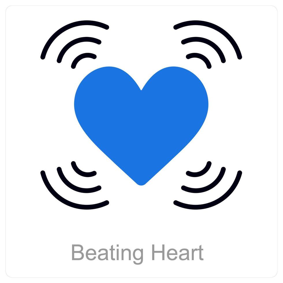 Beating Heart and love icon concept vector
