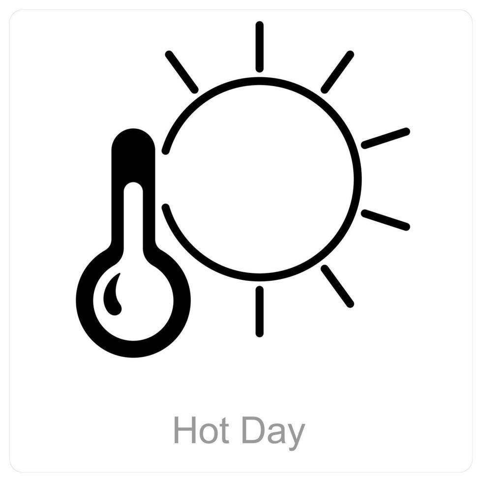 caliente día y verano icono concepto vector