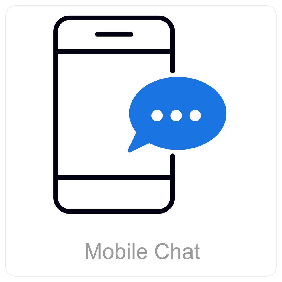 Mobile Chat and chatting icon concept vector