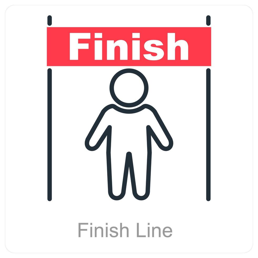 Finish Line and complete icon concept vector