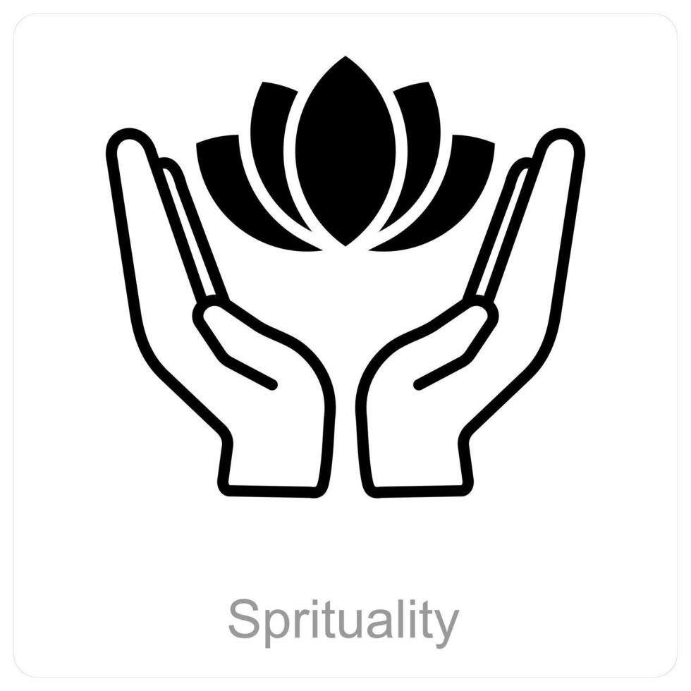 Spirituality and peace icon concept vector